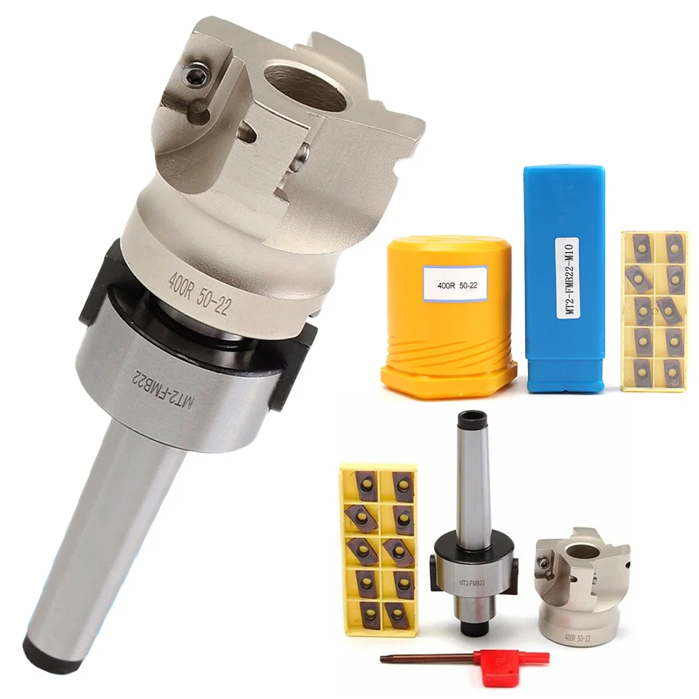 Cost Effective Solution for Non Hardened Steel MT2 Shank 400R 50mm Face End Mill Cutter+10pcs Carbide Insert APMT1604 CNC
Cost Effective Solution for Non Hardened Steel MT2 Shank 400R 50mm Face End Mill Cutter+10pcs Carbide Insert APMT1604 CNC