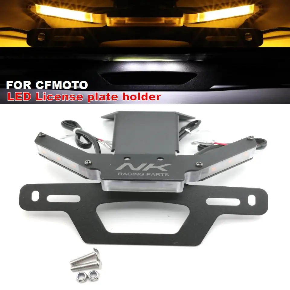 650NK For CFMOTO 250NK 400NK 2018-2022 Motorcycle Accessories License Plate Holder With LED Lights Tail Tidy Fender Eliminator
650NK For CFMOTO 250NK 400NK 2018-2022 Motorcycle Accessories License Plate Holder With LED Lights Tail Tidy Fender Eliminator