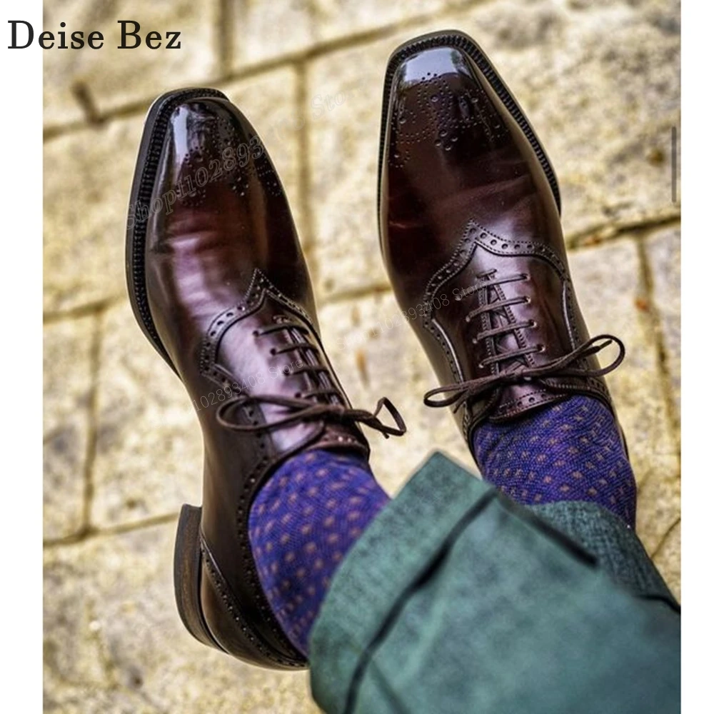 Coffe Lace-up Men Dress Shoes Pointed Toe Cross Tied Business Wedding High Quality Leather Men Shoes 2024 Zapatillas Mujers
Coffe Lace-up Men Dress Shoes Pointed Toe Cross Tied Business Wedding High Quality Leather Men Shoes 2024 Zapatillas Mujers