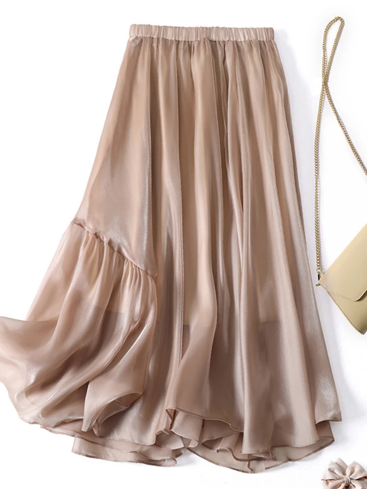 Women's Pleated Tulle Skirt, Long, Pearl, High Waist, Slim, Irregular Design, Umbrella, Spring, Summer
Women's Pleated Tulle Skirt, Long, Pearl, High Waist, Slim, Irregular Design, Umbrella, Spring, Summer