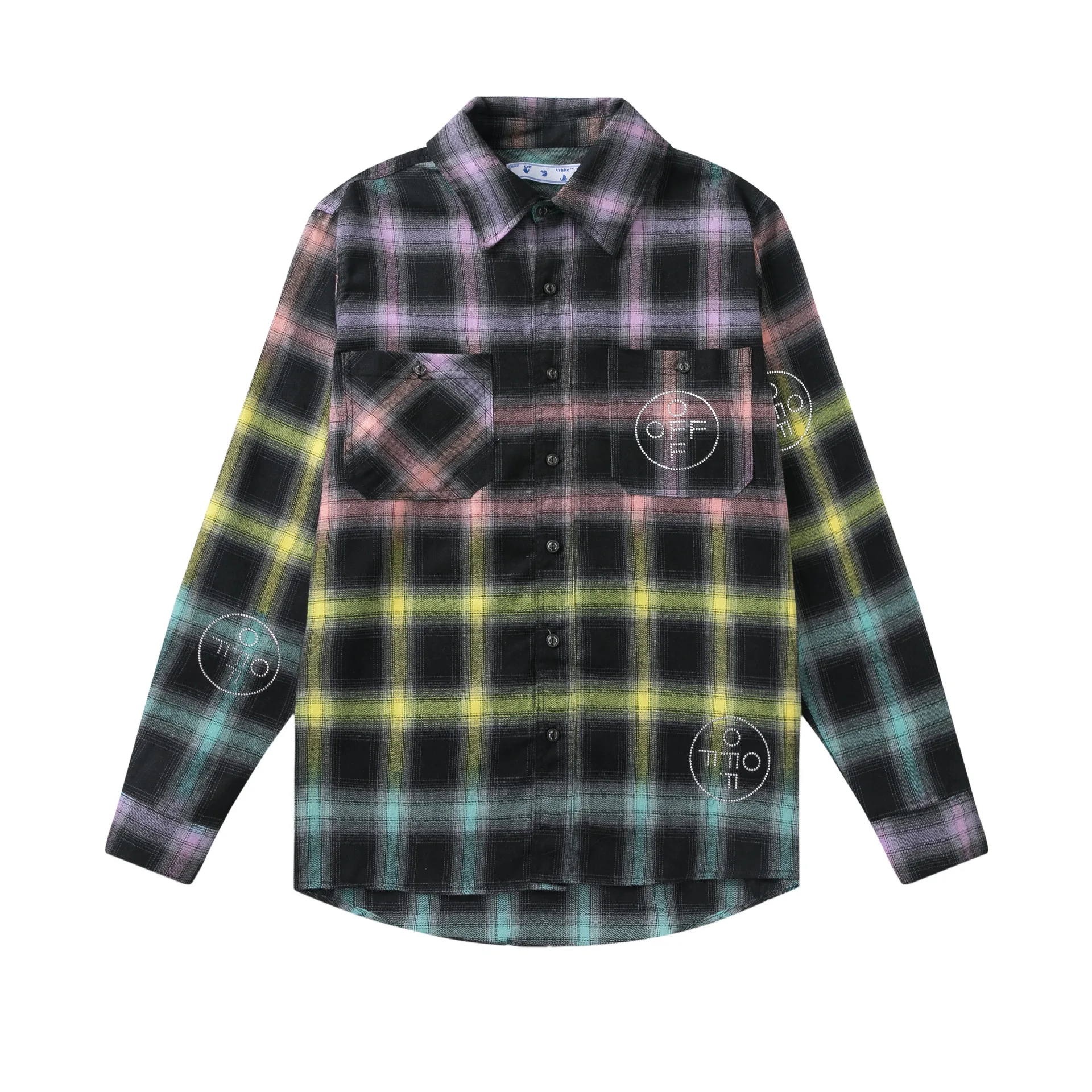 2024 fall and winter new OFF Colorful plaid hot diamond letters casual shirts for men and women New Hoodie Sweater WHITE
2024 fall and winter new OFF Colorful plaid hot diamond letters casual shirts for men and women New Hoodie Sweater WHITE