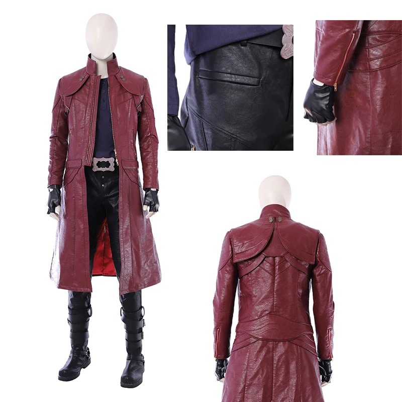 Hot Game DMC5 Cosplay Costume Halloween Carnival Party Dante Custom Made Leather Jacket Hunter Tony Complete With Boots
Hot Game DMC5 Cosplay Costume Halloween Carnival Party Dante Custom Made Leather Jacket Hunter Tony Complete With Boots