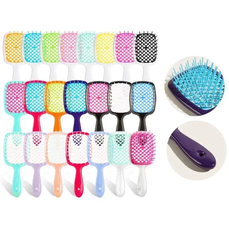 

Hair Comb Wide Tooth Air Cushion Hollowing Out Brush Anti-tangle Static Detangling Tangled Hair Combs Salon Hairdressing Tools