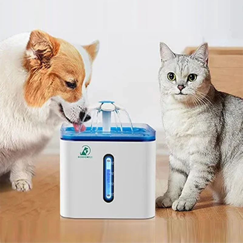 

2.5L Automatic Pet Cat Indoor Water Fountain Filter With LED Light Smart Filtro Fuente Gato Dispenser Drinking For Cats Supplies