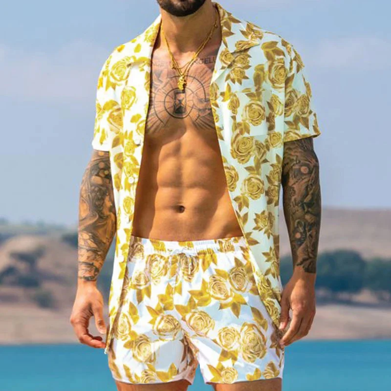 Men Hawaiian Sets Printing 2023 Summer Short Sleeve Button Shirt Beach Shorts Streetwear Casual Mens Suit 2 Pieces S-3XL
Men Hawaiian Sets Printing 2023 Summer Short Sleeve Button Shirt Beach Shorts Streetwear Casual Mens Suit 2 Pieces S-3XL