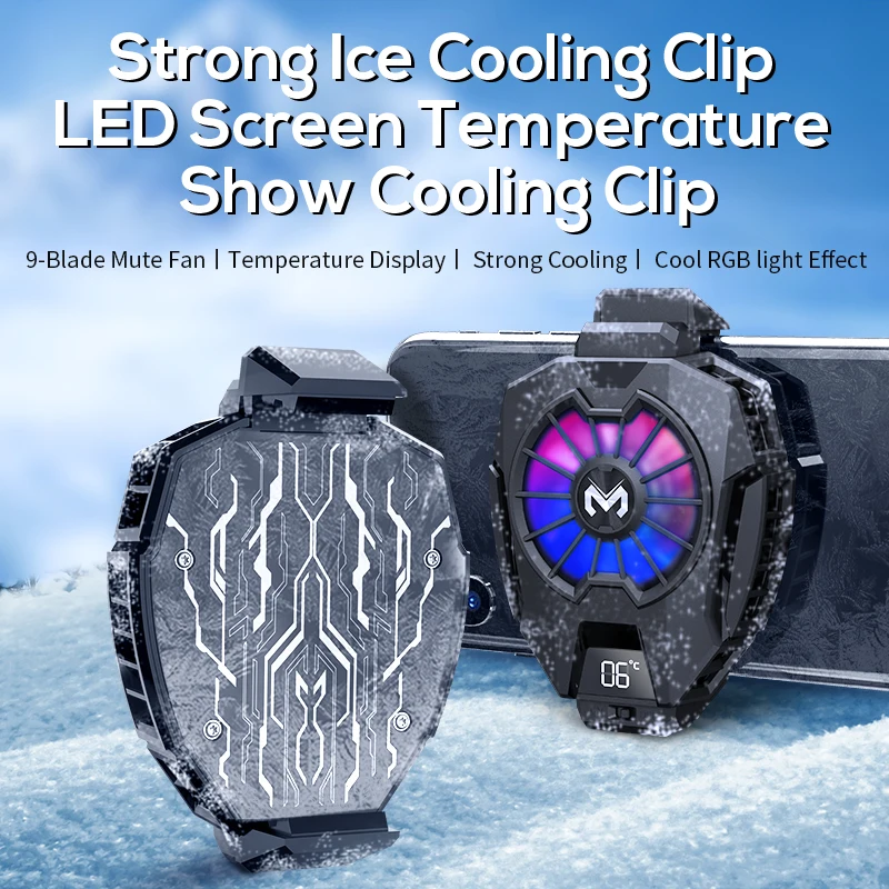 Universal DL05 Mobile Phone Cooler Cooling Fan Radiator Gaming Cooler for Cellphone with Temperature Display Snap-On Back Clip
Universal DL05 Mobile Phone Cooler Cooling Fan Radiator Gaming Cooler for Cellphone with Temperature Display Snap-On Back Clip
