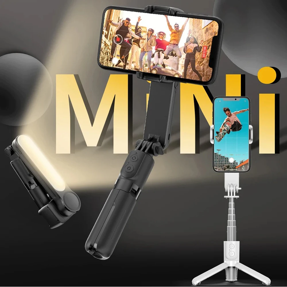 Selfie Stick Gimbal Stabilizer with Fill Light & Wireless Remote, Portable Phone Holder, Balance 1-Axis Gimbal for Smartphones
Selfie Stick Gimbal Stabilizer with Fill Light & Wireless Remote, Portable Phone Holder, Balance 1-Axis Gimbal for Smartphones