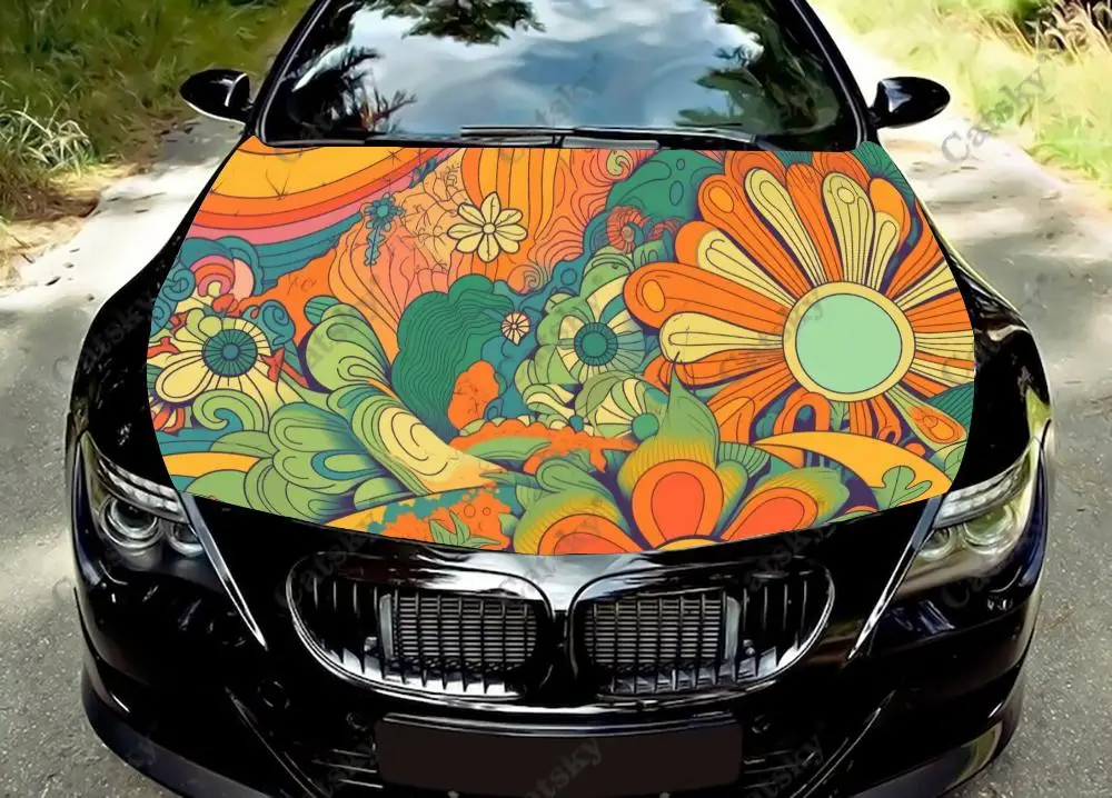 Hippie Theme Flower Car Hood Vinyl Stickers Wrap Vinyl Film Engine Cover Decals Sticker Universal Car Hood Protective Film
Hippie Theme Flower Car Hood Vinyl Stickers Wrap Vinyl Film Engine Cover Decals Sticker Universal Car Hood Protective Film