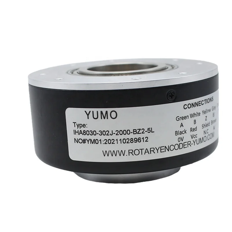 YUMO энкодер IHA8030-302J-2000-BZ2- 5L полый, датчик положения вала линейный драйвер выход 360 градусов Поворотный энкодер
YUMO энкодер IHA8030-302J-2000-BZ2- 5L полый, датчик положения вала линейный драйвер выход 360 градусов Поворотный энкодер