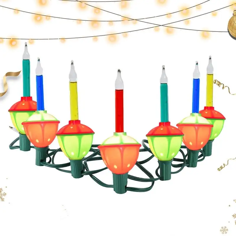 

Рождественская Ночная гирлянда с пузырями, портативная разноцветная гирлянда с жидкостью для внутреннего дворика, для праздников, свадеб