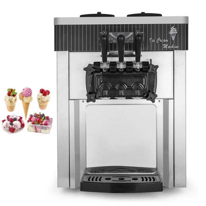 20-28L / H Soft Ice Cream Machines Commercial 3 Flavors Desktop Sweet Cone Freezing Equipment Vending Machine
20-28L / H Soft Ice Cream Machines Commercial 3 Flavors Desktop Sweet Cone Freezing Equipment Vending Machine