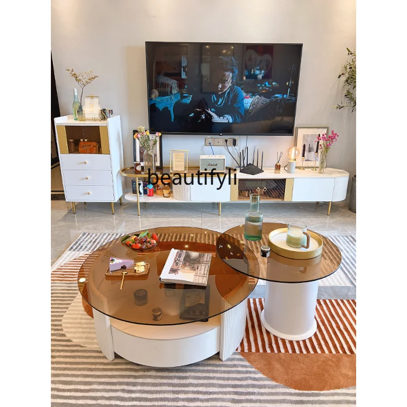 Nordic Large and Small Apartment Type round Tea Table Simple Modern Living Room Light Luxury Stone Plate TV Cabinet Unit
Nordic Large and Small Apartment Type round Tea Table Simple Modern Living Room Light Luxury Stone Plate TV Cabinet Unit
