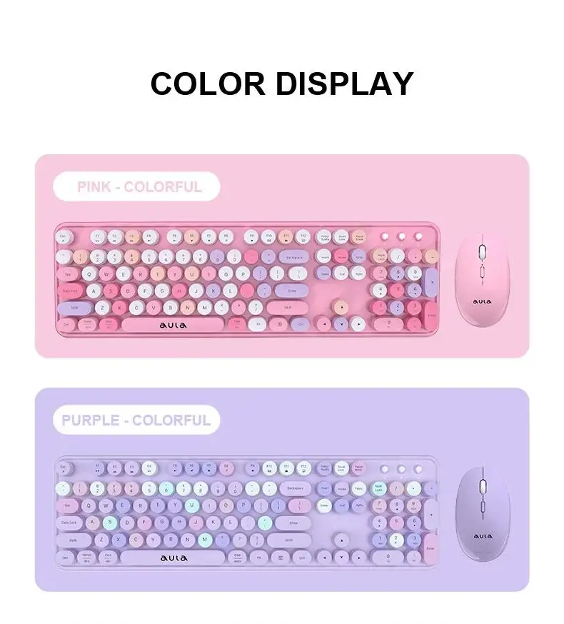 Retro wireless keyboard setup for desktop computer