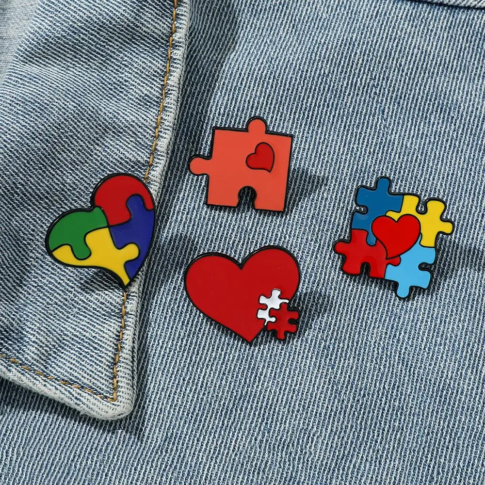 

I Am Autistic and Anxious Pin Enamel Brooch Alloy Metal Puzzle Badges Lapel Pins Brooches Jewelry Accessories