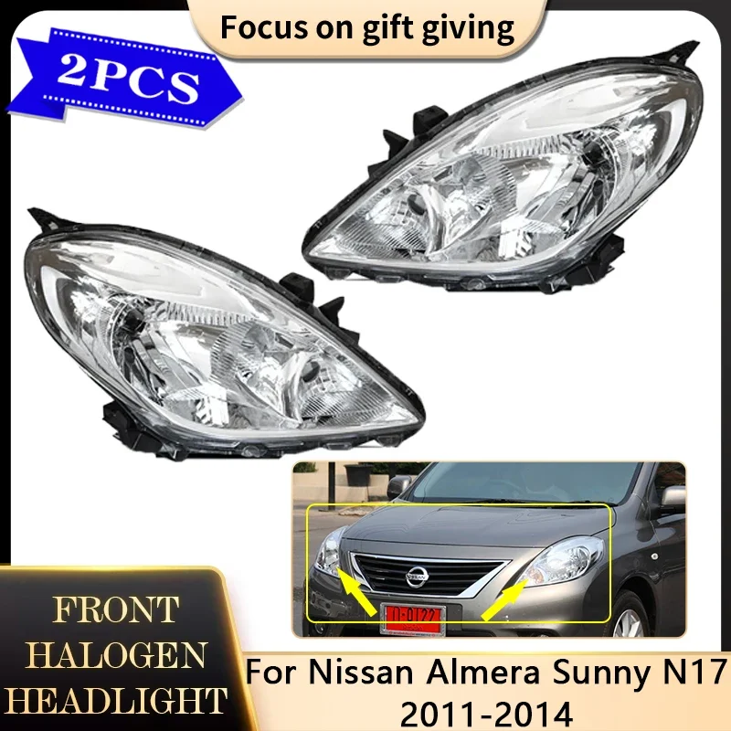 For Nissan Almera Sunny N17 Latio Versa 2011 2012 2013 2014 Halogen Front Headlight Assembly Fog Bumper Light Lamp Accessories
For Nissan Almera Sunny N17 Latio Versa 2011 2012 2013 2014 Halogen Front Headlight Assembly Fog Bumper Light Lamp Accessories