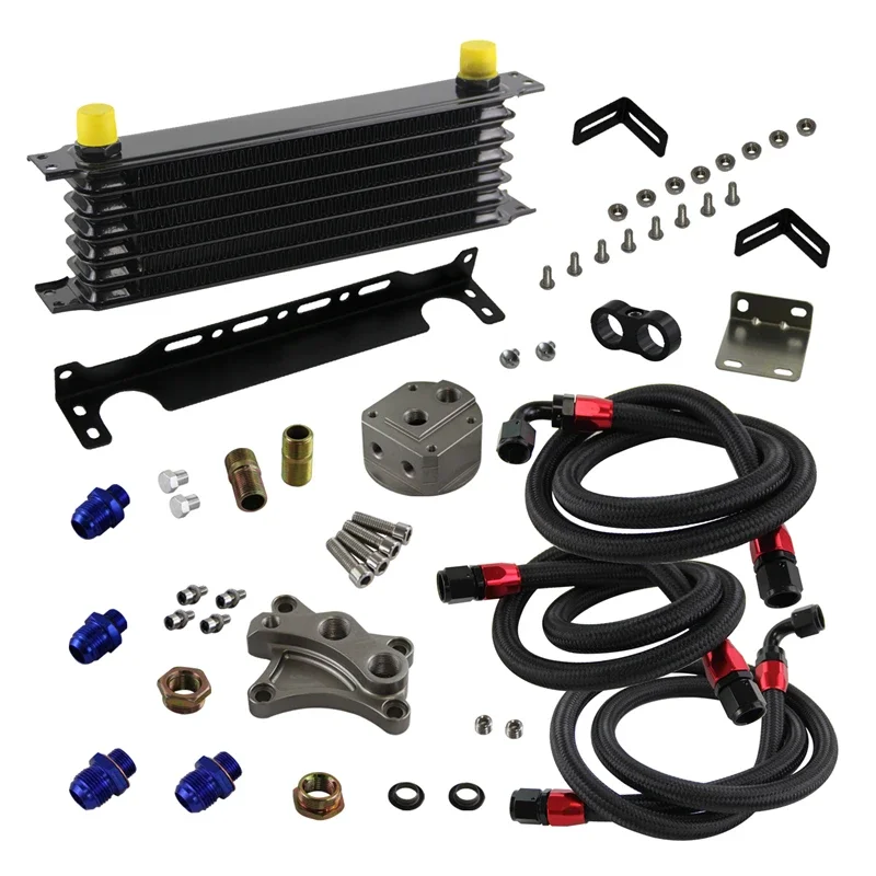 7 ROW 262MM OIL COOLER KIT FOR Silvia S13 S14 S15 180SX 200SX 240SX SR20DET BLACK
7 ROW 262MM OIL COOLER KIT FOR Silvia S13 S14 S15 180SX 200SX 240SX SR20DET BLACK