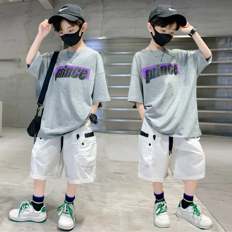 2pcs Summer New Boy Clothes Kids Short Sleeve Clothes Set T-shirts Toddler Cotton Tops +Short Suit Boy Tracksuit Outfits 5-14 Y
2pcs Summer New Boy Clothes Kids Short Sleeve Clothes Set T-shirts Toddler Cotton Tops +Short Suit Boy Tracksuit Outfits 5-14 Y