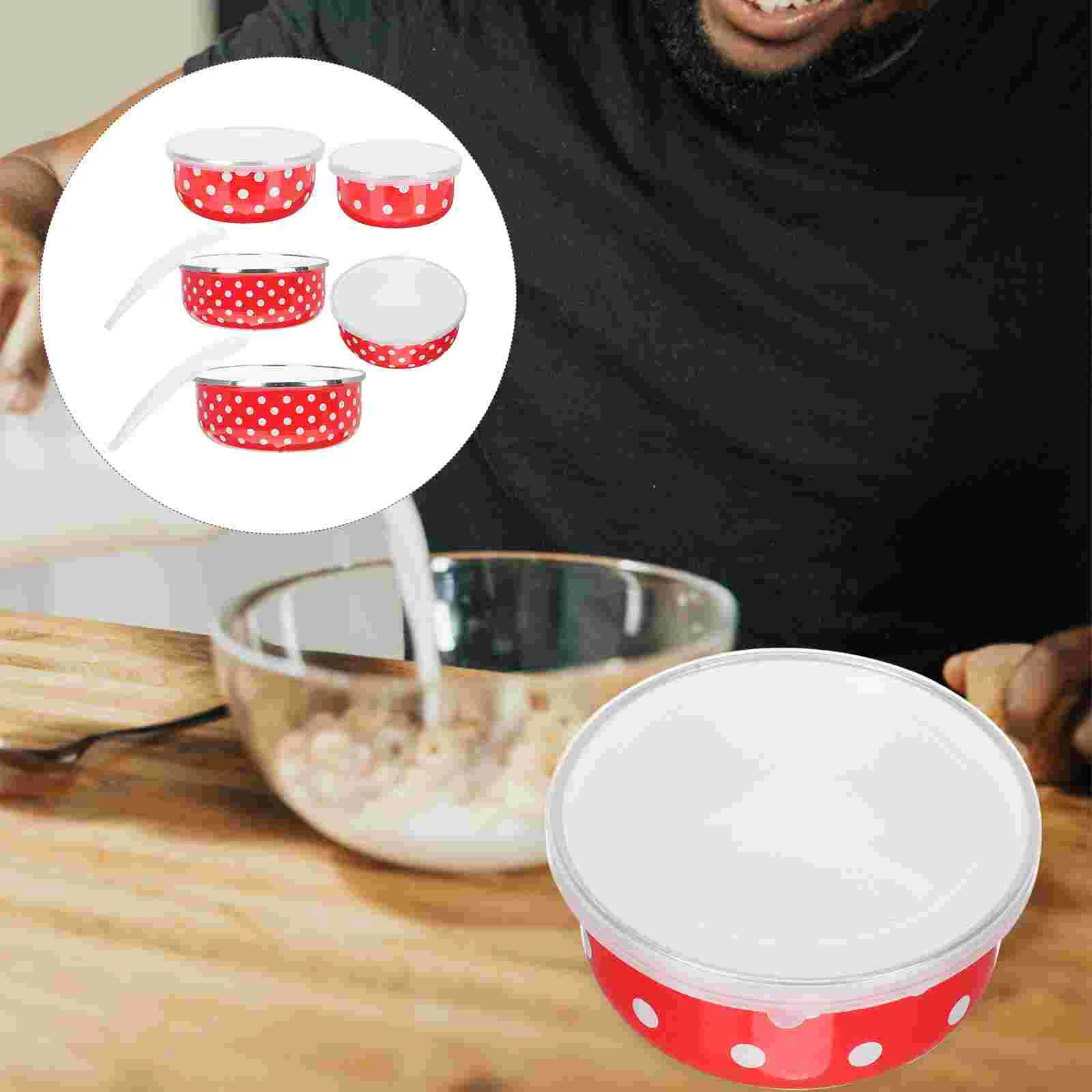 Mixing Bowls Sets Enamel Prep Nesting Salads Prepared Food Container Kitchen Serving
Mixing Bowls Sets Enamel Prep Nesting Salads Prepared Food Container Kitchen Serving