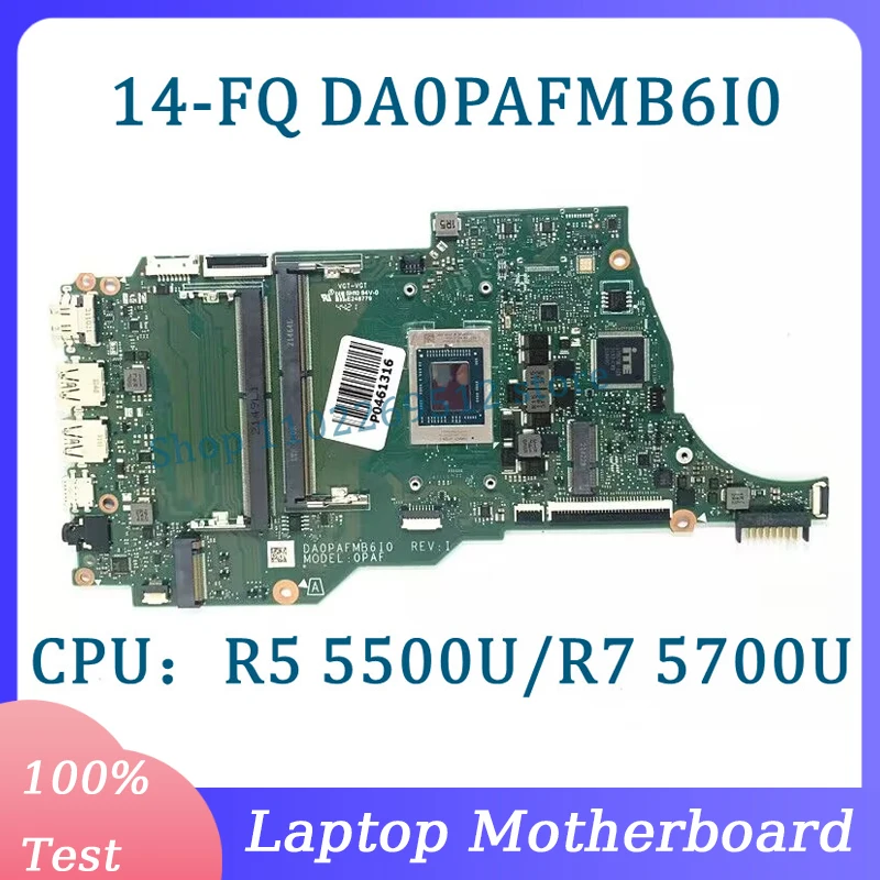 Высококачественная материнская плата DA0PAFMB6I0 для ноутбука HP 14-FQ 14S-FQ, материнская плата с R5 5500U/R7 5700U ЦПУ 100%, полностью протестирована, хорошо работает
Высококачественная материнская плата DA0PAFMB6I0 для ноутбука HP 14-FQ 14S-FQ, материнская плата с R5 5500U/R7 5700U ЦПУ 100%, полностью протестирована, хорошо работает