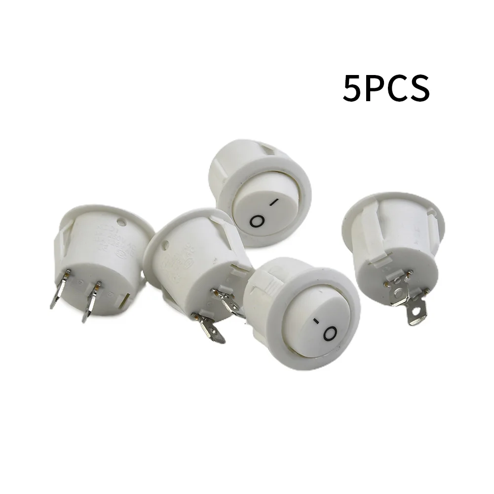 5PCS Car Round White 2 Pin Terminal SPST ON-OFF Rocker Switch Snap-in 20mm Automobiles Interior Accessories
5PCS Car Round White 2 Pin Terminal SPST ON-OFF Rocker Switch Snap-in 20mm Automobiles Interior Accessories