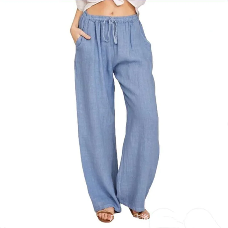 Women Oversized Black Blue Loose Cotton Linen Pants Casual Solid Color Wide Leg Long Trousers Women
Women Oversized Black Blue Loose Cotton Linen Pants Casual Solid Color Wide Leg Long Trousers Women