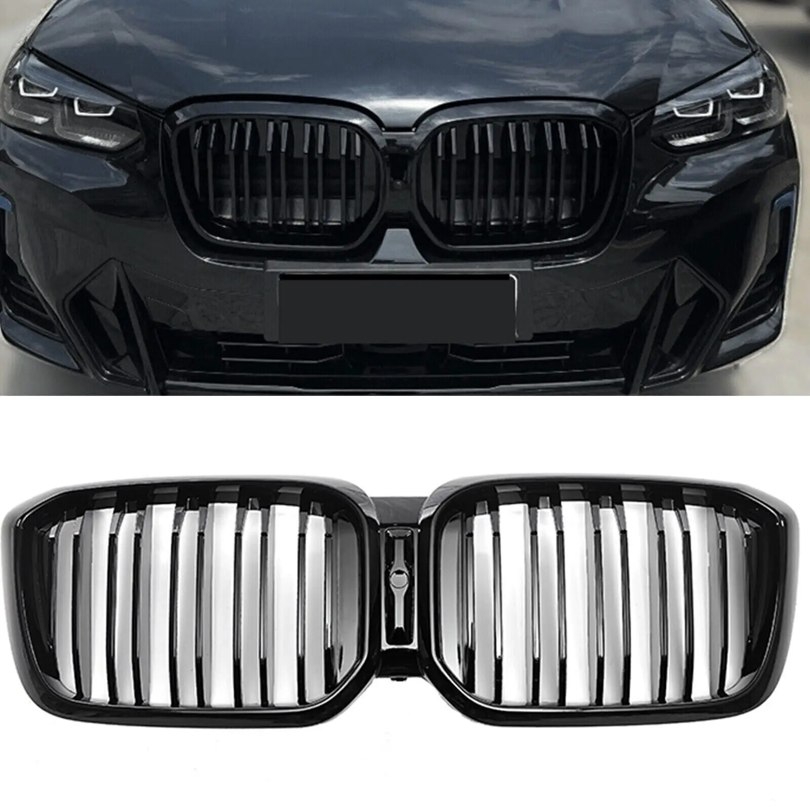 Передний бампер, двойная линия, решетка радиатора для BMW X3 X4 G01 G02 2022, улучшенная версия
Передний бампер, двойная линия, решетка радиатора для BMW X3 X4 G01 G02 2022, улучшенная версия