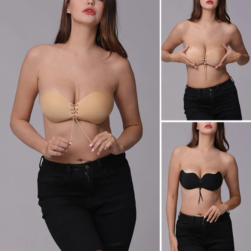 Women Pasties Reusable Silicone Bust Nipple Cover Invisible Bra Lift Tape Push Up Strapless Bra Lace-up Solid Chest Stickers
Women Pasties Reusable Silicone Bust Nipple Cover Invisible Bra Lift Tape Push Up Strapless Bra Lace-up Solid Chest Stickers