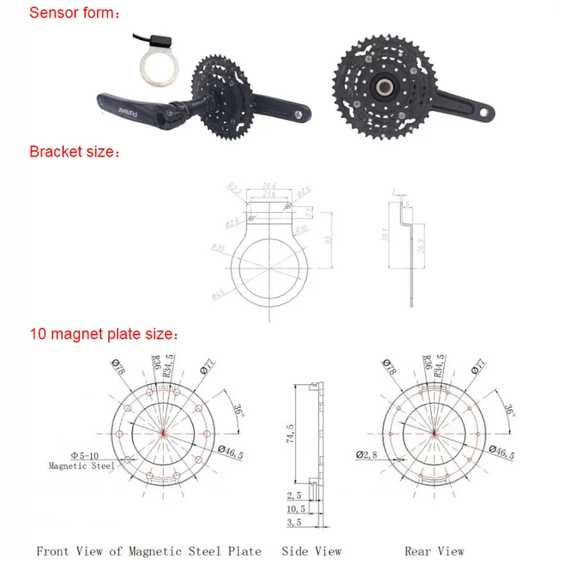 Pedal Bicycle Bz-10c 10 Magnet Electric Bicycle PAS System Auxiliary Sensor Easy To Install SM Interface Bicycle Accessories
Pedal Bicycle Bz-10c 10 Magnet Electric Bicycle PAS System Auxiliary Sensor Easy To Install SM Interface Bicycle Accessories