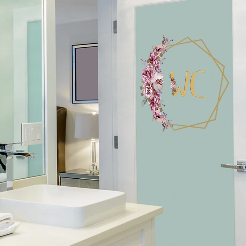 Environmentally Friendly Floral Patterns PVC Printed Wall Stickers Suitable for Beautifying Bathroom Entrance Signs
Environmentally Friendly Floral Patterns PVC Printed Wall Stickers Suitable for Beautifying Bathroom Entrance Signs