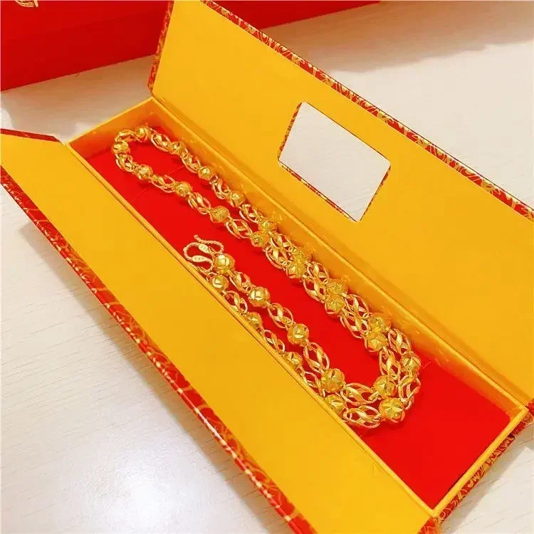 9999 Real Necklace Men's Golden Necklace Personalized New Large Thick Chain Transit Necklace Sb0181822d5c147bba6c7e1cb3a73f737f
