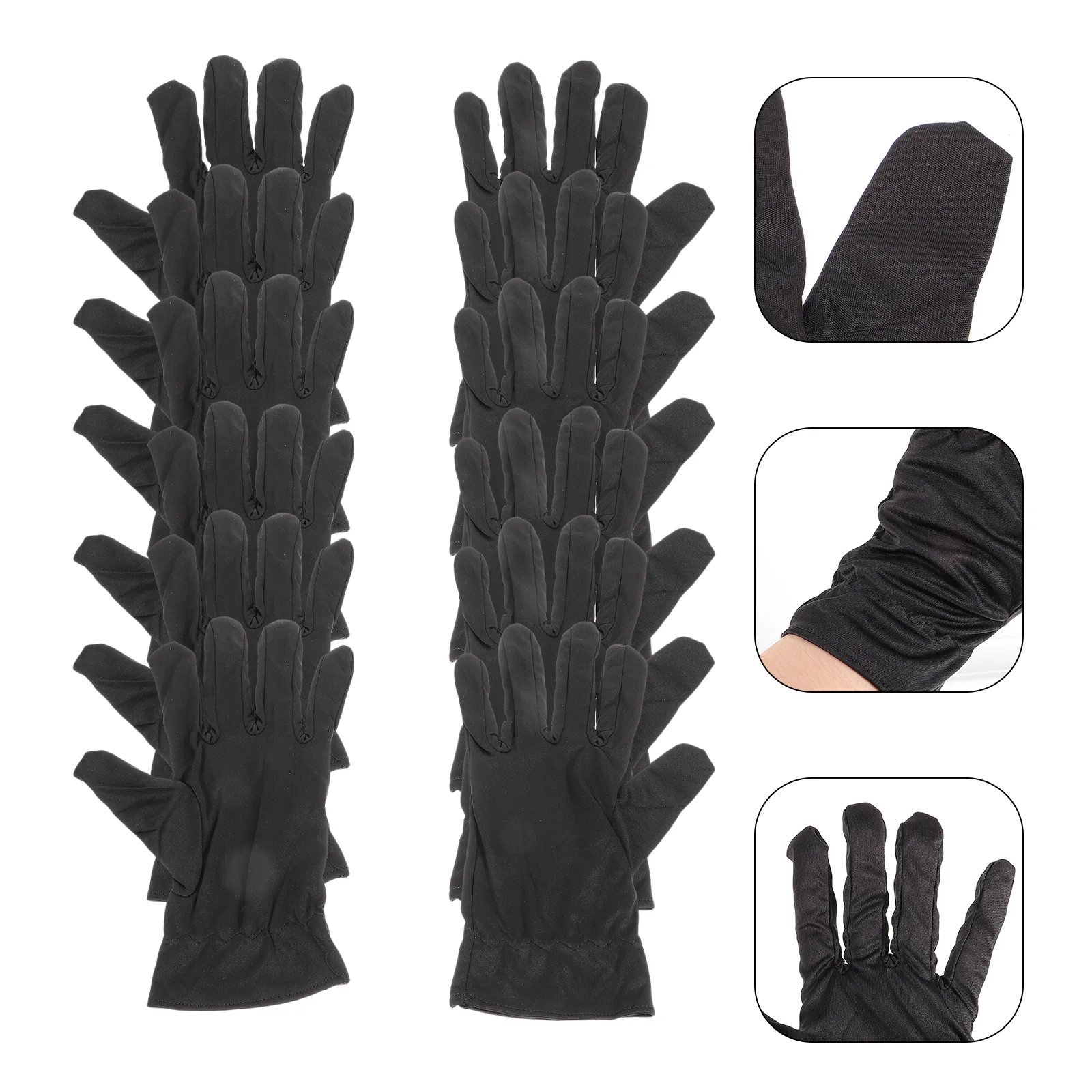 6 Pairs Jewelry Gloves Black Women Inspection Coins Serving Cotton Mens Work for Dust-free Cloth 
6 Pairs Jewelry Gloves Black Women Inspection Coins Serving Cotton Mens Work for Dust-free Cloth