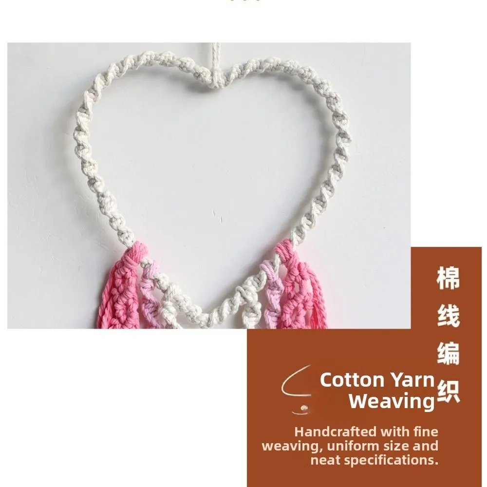 Heart-Shaped Macrame Tapestry - Hand-Woven Wall Art with Tassels 7 Sb01a55433a574a74a233db1317dcd5aeO