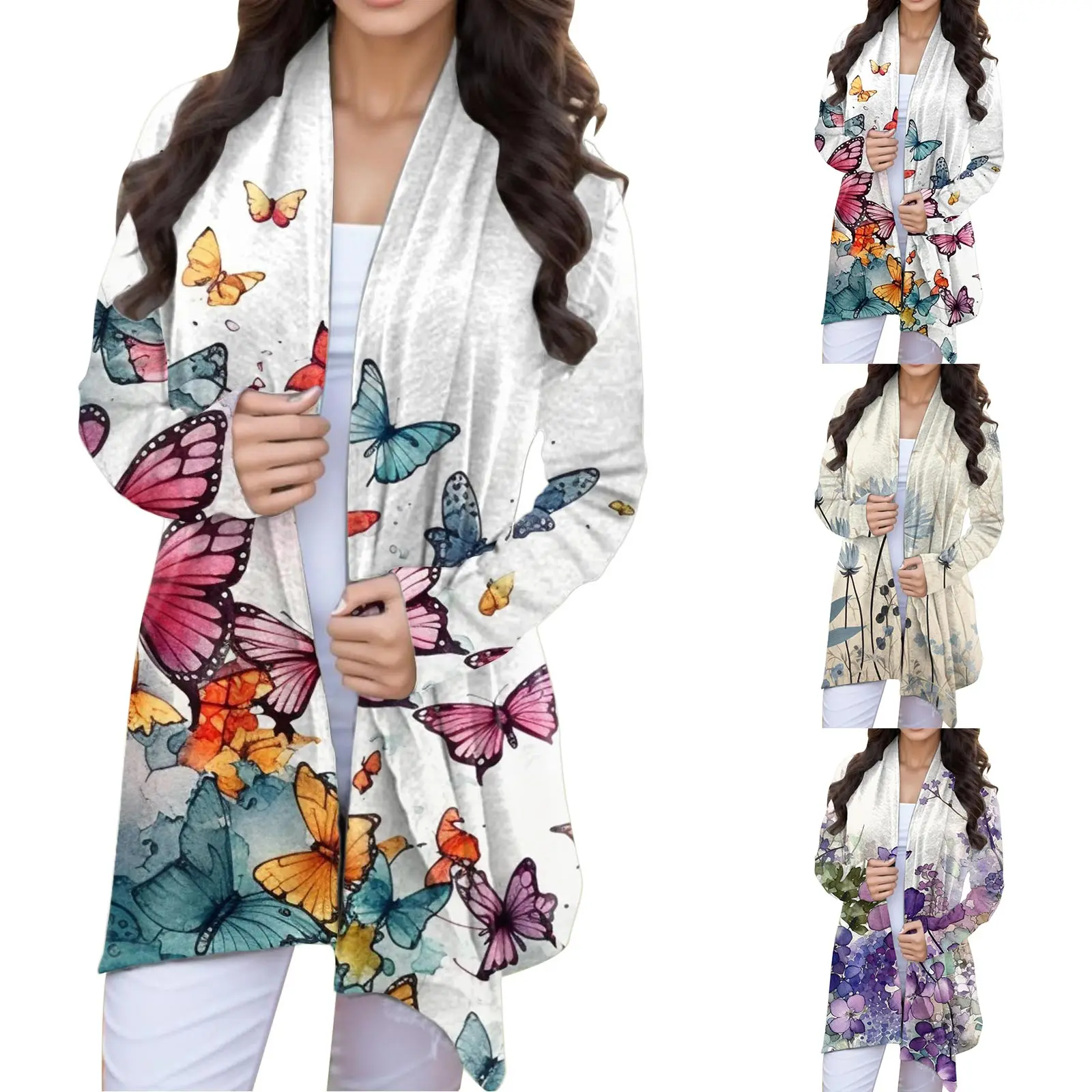 Trench Coat For Women Jackets Long Outwear Womens Printed Casual Cardigan Autumn Long Sleeved Top Cardigan Jacket Top For Women 
Trench Coat For Women Jackets Long Outwear Womens Printed Casual Cardigan Autumn Long Sleeved Top Cardigan Jacket Top For Women