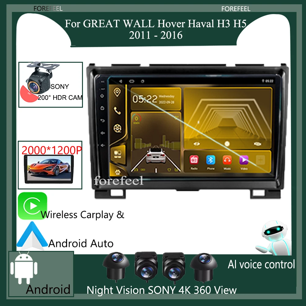 Car Android For GREAT WALL Hover Haval H3 H5 2011 - 2016 Auto Radio QLED Bluetooth Player Navigation Wireless GPS DVD WIFI DSP
Car Android For GREAT WALL Hover Haval H3 H5 2011 - 2016 Auto Radio QLED Bluetooth Player Navigation Wireless GPS DVD WIFI DSP
