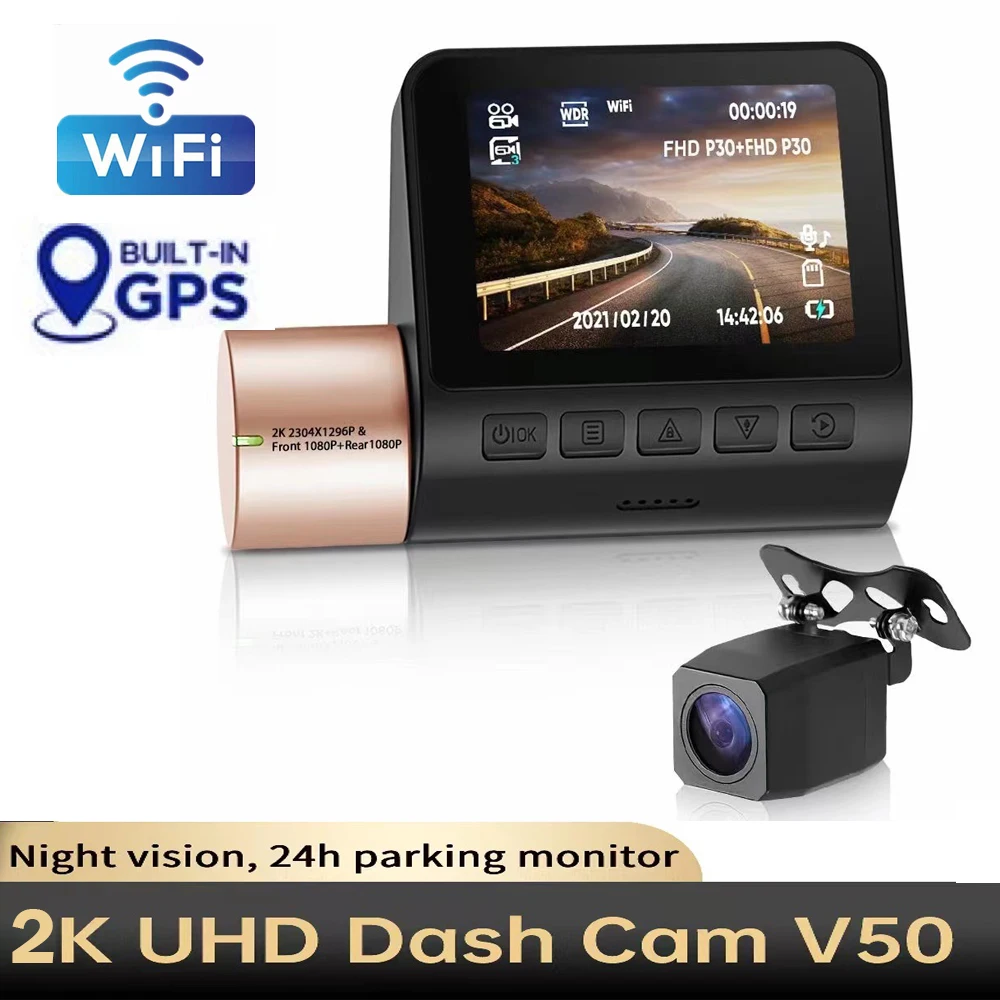 Dashcam 2K GPS WIFI 24h Parking Monitor Dash Cam Night Vision Dual Camera For Car Video Recorder Back dvr Front And Rear 2 dvrs
Dashcam 2K GPS WIFI 24h Parking Monitor Dash Cam Night Vision Dual Camera For Car Video Recorder Back dvr Front And Rear 2 dvrs