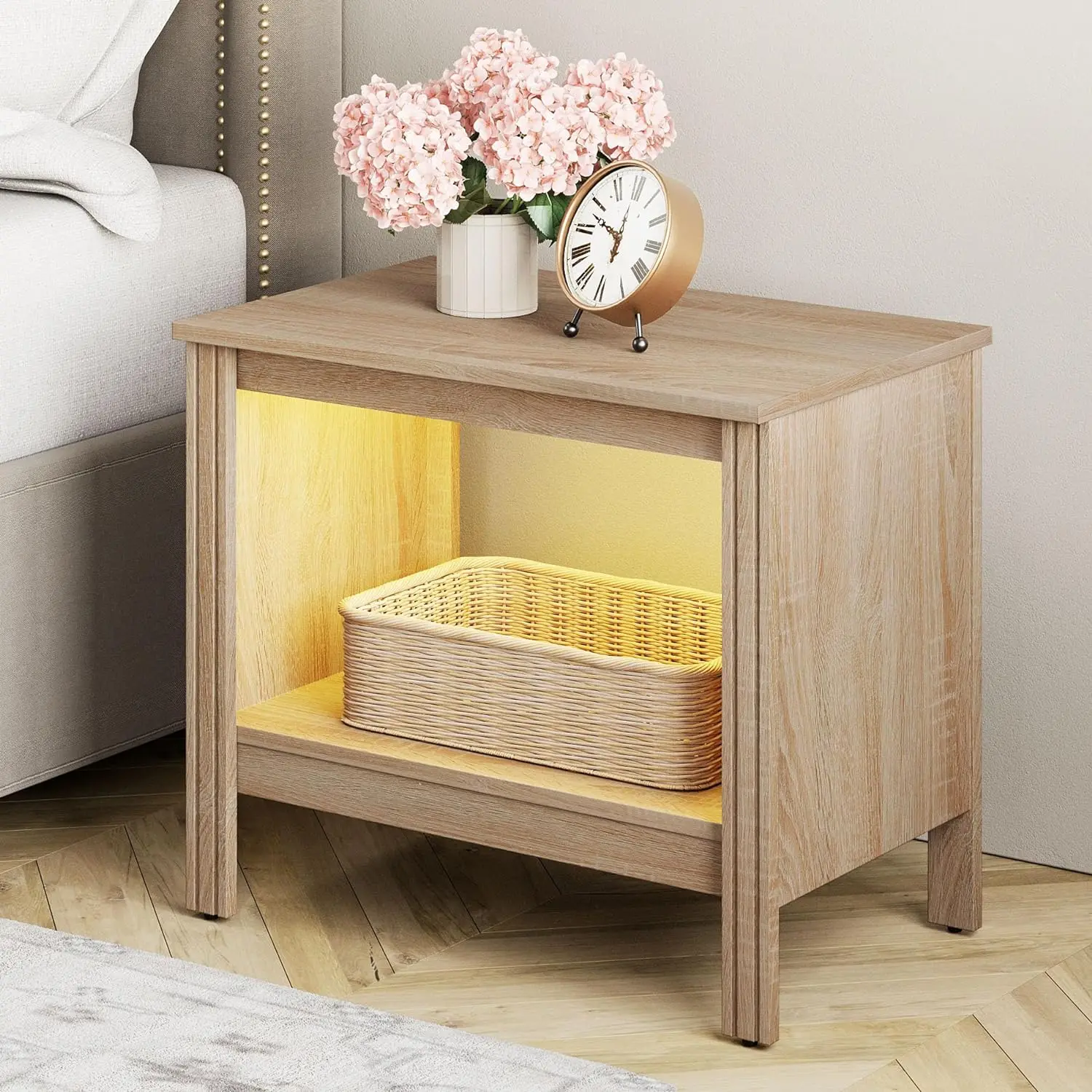 Side Table Nightstand for Bedroom, Wood End Table Night Stand with Storage Shelf for Living Room Dorm, Oak
Side Table Nightstand for Bedroom, Wood End Table Night Stand with Storage Shelf for Living Room Dorm, Oak