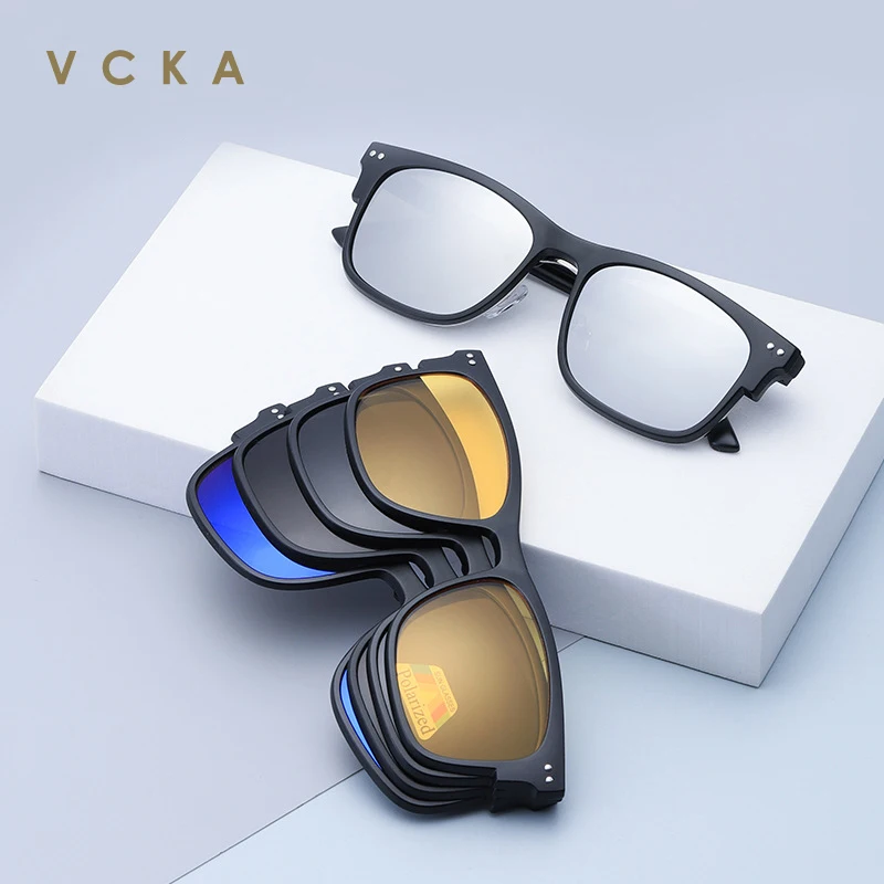Мужские солнцезащитные очки для чтения VCKA, зеркальные поляризационные очки с магнитной присоской, для вождения, для ночного видения, с зажимом, в оправе
Мужские солнцезащитные очки для чтения VCKA, зеркальные поляризационные очки с магнитной присоской, для вождения, для ночного видения, с зажимом, в оправе