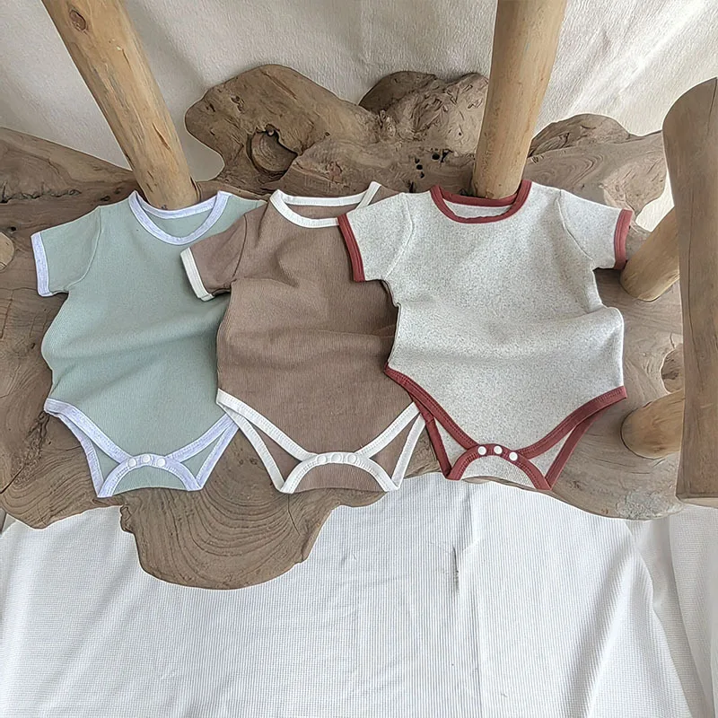 2023 Summer New Baby Short Sleeve Bodysuit Cotton Solid Newborn Infant Boys Girls Ribbed Jumpsuit Toddler Girls Casual Clothes
2023 Summer New Baby Short Sleeve Bodysuit Cotton Solid Newborn Infant Boys Girls Ribbed Jumpsuit Toddler Girls Casual Clothes