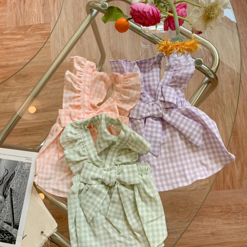 Dog Clothes Pet Dress Cat Suspender Skirt Plaid Bow Spring Summer Thin Breathable Vest For Small Puppy Teddy Chihuahua Bichon
Dog Clothes Pet Dress Cat Suspender Skirt Plaid Bow Spring Summer Thin Breathable Vest For Small Puppy Teddy Chihuahua Bichon