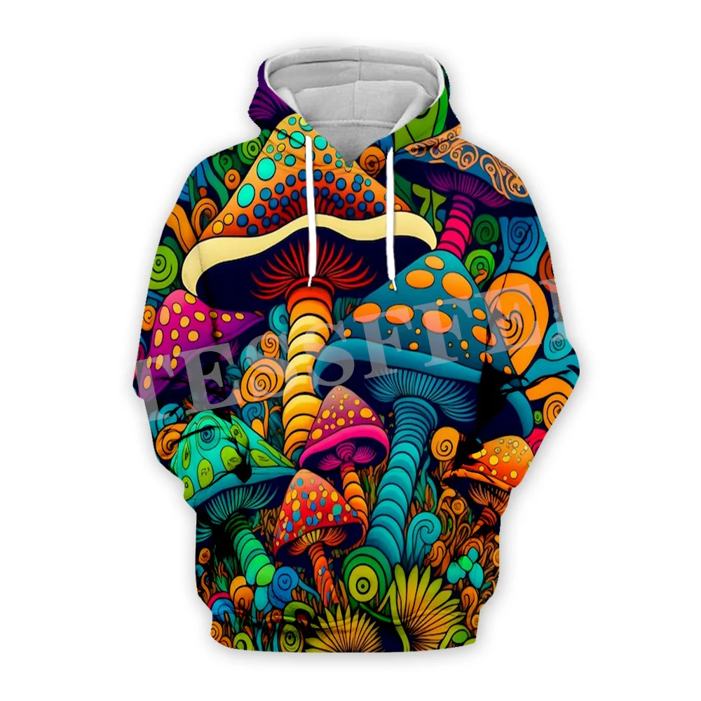 

Спортивный костюм в стиле хиппи, абстрактный психоделический хиппи с лесом грибов, растений, пуловер в стиле Харадзюку, уличная одежда, повседневная куртка, худи 44