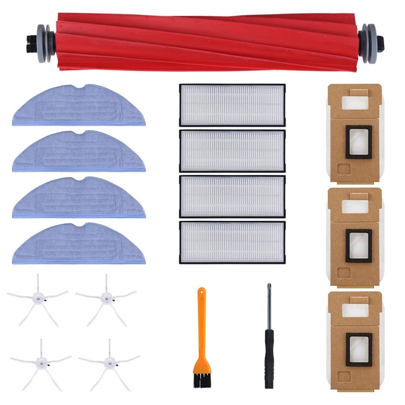 Сменные детали для робота-пылесоса Roborock S7 S7 Plus T7S G10, фильтр НЕРА, основная и боковая щетки, 1 комплект
Сменные детали для робота-пылесоса Roborock S7 S7 Plus T7S G10, фильтр НЕРА, основная и боковая щетки, 1 комплект