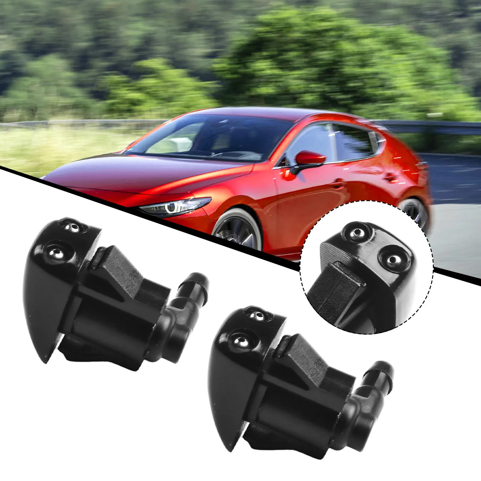 

Front Windscreen Wiper Washer Nozzles Jet Fit For Mazda 3 5 6 BK GG1 BN8V-67-510 Windshield Wiper Nozzle Accessories