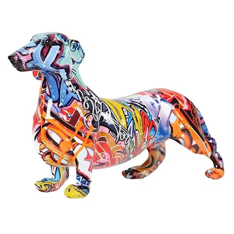 Creative Painted Colorful Dachshund Dog Decoration Home Modern Wine Cabinet Office Decor Desktop Resin Crafts Miniatures Statue
Creative Painted Colorful Dachshund Dog Decoration Home Modern Wine Cabinet Office Decor Desktop Resin Crafts Miniatures Statue