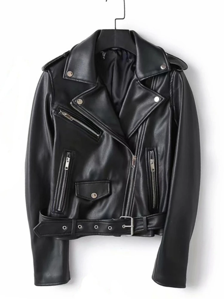 LY VAREY LIN New Spring Autumn Fashion Moto Biker Pu Short Coat Women High Street Lapel Zipper Faux Leather Jacket with Belt
LY VAREY LIN New Spring Autumn Fashion Moto Biker Pu Short Coat Women High Street Lapel Zipper Faux Leather Jacket with Belt