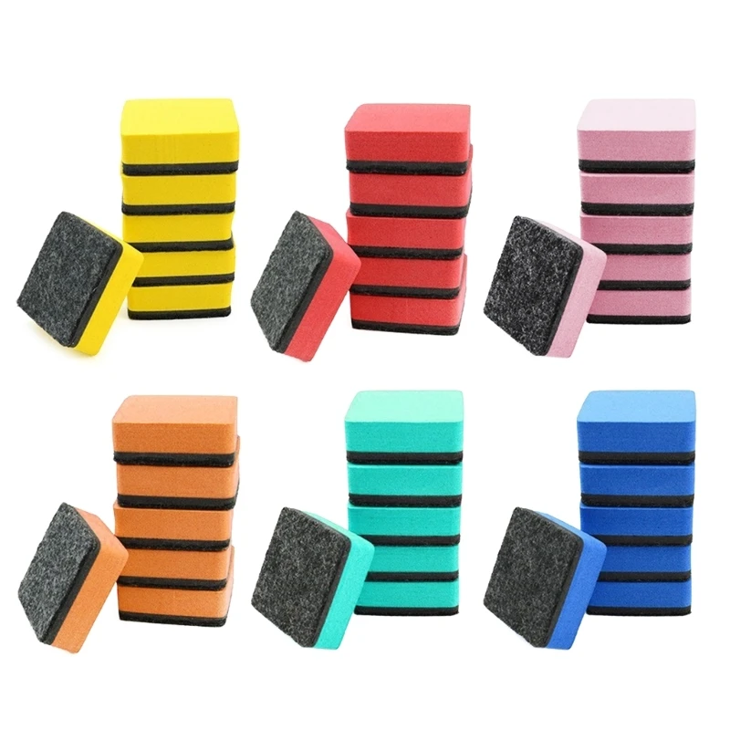 

24 Pack EVA Whiteboard Erasers & Durable Chalkboard Cleansers Convenient Cleaner Colorful Design