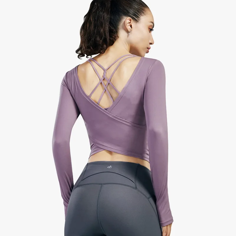 Summer Sexy Sportswear Women Long Sleeve Workout Breathable Anti-sweat Running Yoga Shirt Gym Cross Backless Quick Dry Fit Tops
Summer Sexy Sportswear Women Long Sleeve Workout Breathable Anti-sweat Running Yoga Shirt Gym Cross Backless Quick Dry Fit Tops