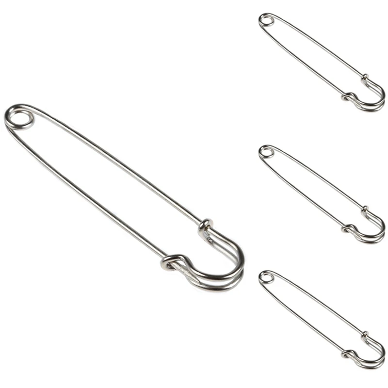 100PCS 4 Inch Metal Safety Pin--Big & Strong Enough To Hold Heavy-Weight Fabrics And Materials Canvas,Leather,Upholstery
100PCS 4 Inch Metal Safety Pin--Big & Strong Enough To Hold Heavy-Weight Fabrics And Materials Canvas,Leather,Upholstery