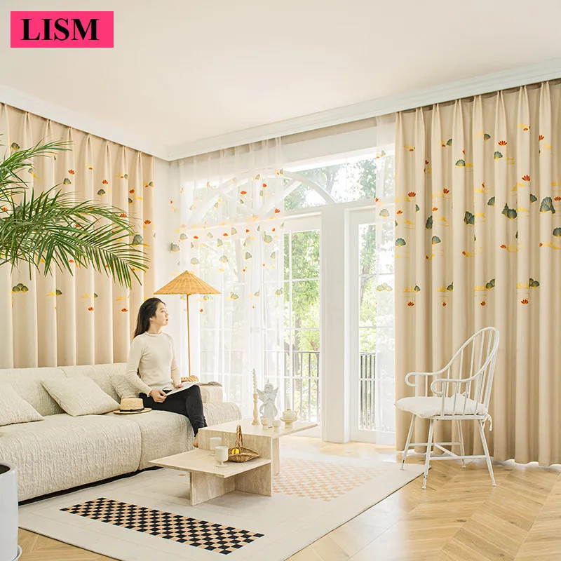 90% Blackout Embroidered Curtains Modern Living Room Bedroom Balcony New Chinese Style Thickened Simple Custom Beige Cloth Tulle
90% Blackout Embroidered Curtains Modern Living Room Bedroom Balcony New Chinese Style Thickened Simple Custom Beige Cloth Tulle