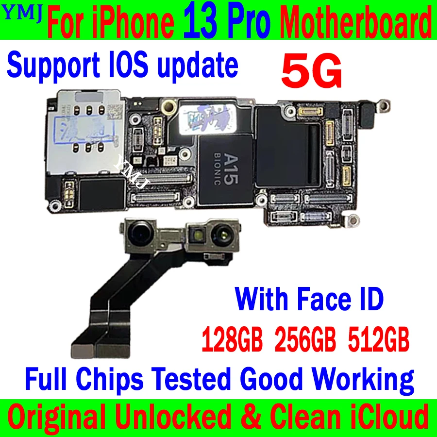 Support Update Mainboard With/No Face ID For IPhone 13 PRO Motherboard Clean Icloud Original Unlocked Logic Board 100% Tested
Support Update Mainboard With/No Face ID For IPhone 13 PRO Motherboard Clean Icloud Original Unlocked Logic Board 100% Tested