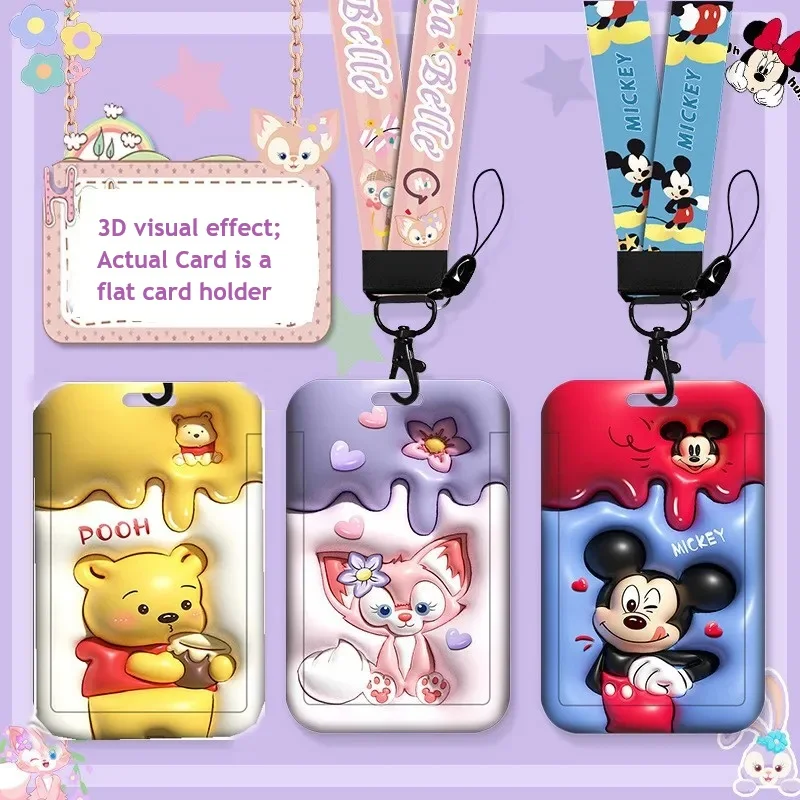 Disney Women's lanyard Card Holders Cartoon 3D Expansion Card Case Mickey Mouse Pooh Bear Bank ID Card Bags for Girls
Disney Women's lanyard Card Holders Cartoon 3D Expansion Card Case Mickey Mouse Pooh Bear Bank ID Card Bags for Girls